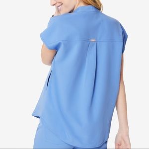 Figs ceil blue scrub top